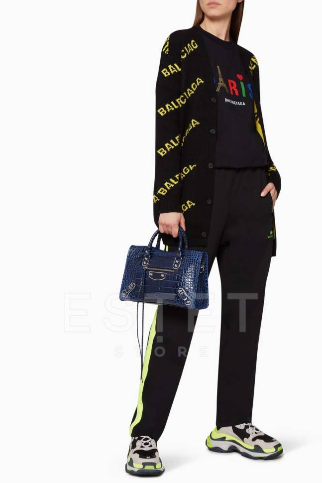 Сумка Balenciaga Metallic Edge Синяя