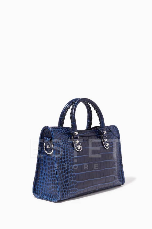 Сумка Balenciaga Metallic Edge Синяя