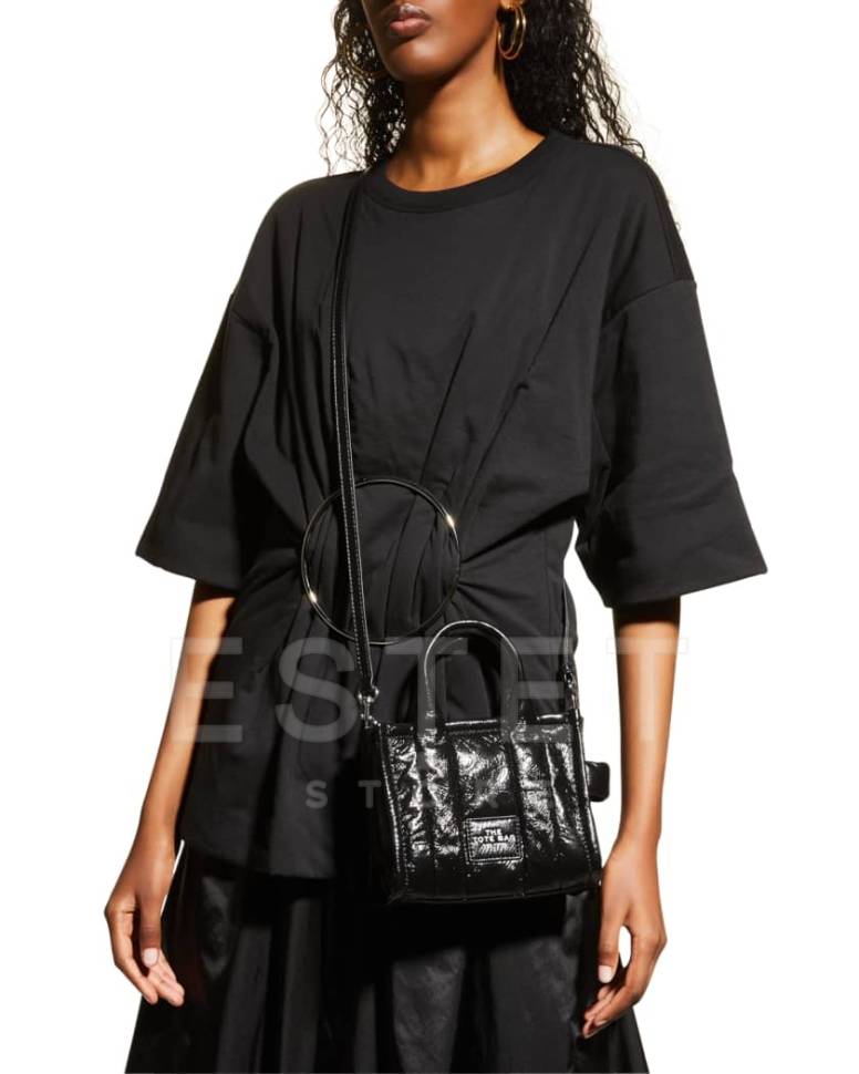 Сумка Marc Jacobs The Shiny Crinkle Micro Черная