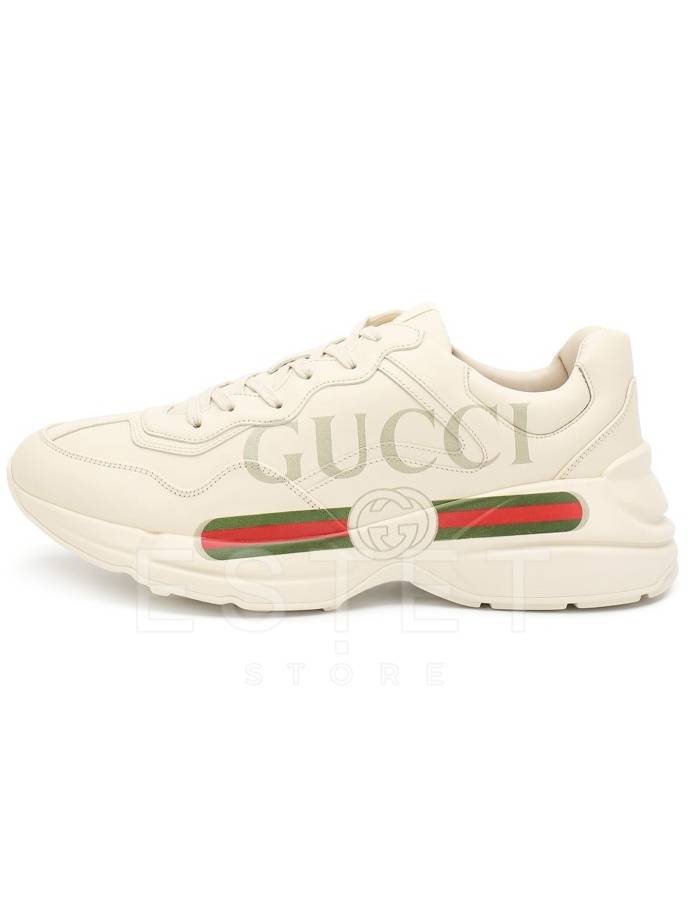 Кроссовки Gucci Rhyton Бежевые
