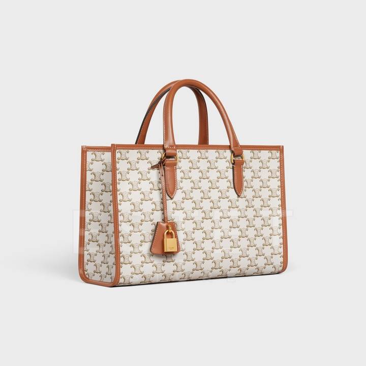 Сумка Celine Mini Horizontal Cabas In Triomphe Canvas Белая