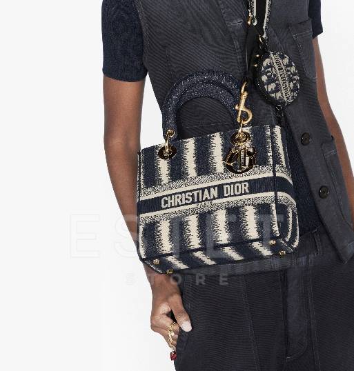 Сумка Dior Lady D-lite Темно-синяя