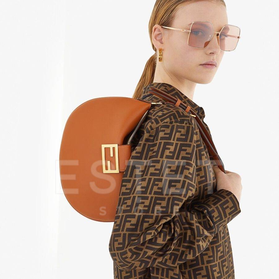 Сумка Fendi Croissant Коричневая