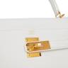 Сумка Hermes Kelly Retourne 28 White Clemence Gold Hardware Белая