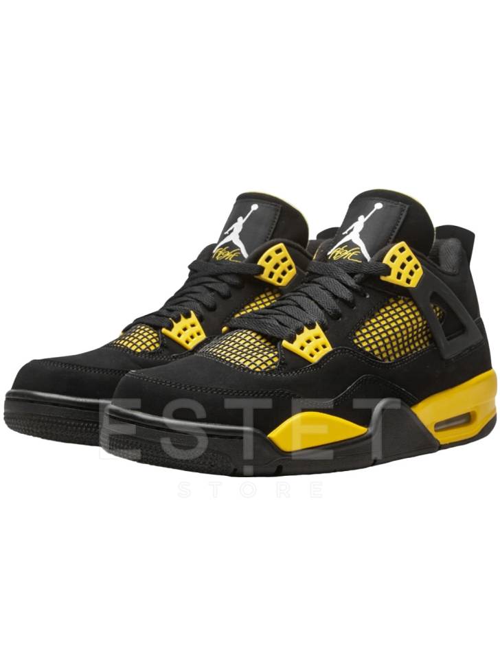 Кроссовки Nike Air Jordan 4 Retro Thunder Черные