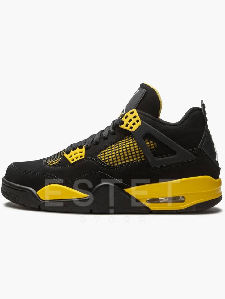 Кроссовки Nike Air Jordan 4 Retro Thunder Черные