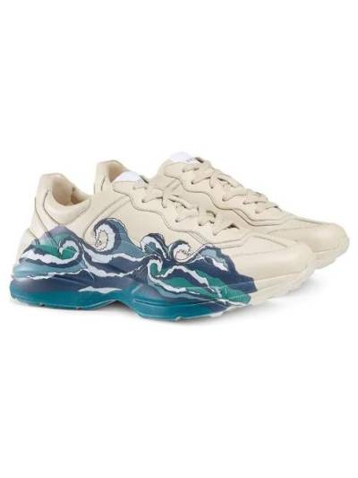 Кроссовки Gucci Rhyton Бежевые