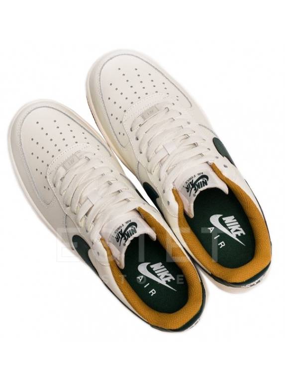 Кроссовки Nike Air Force 1 Low White Green Brown Кремовые
