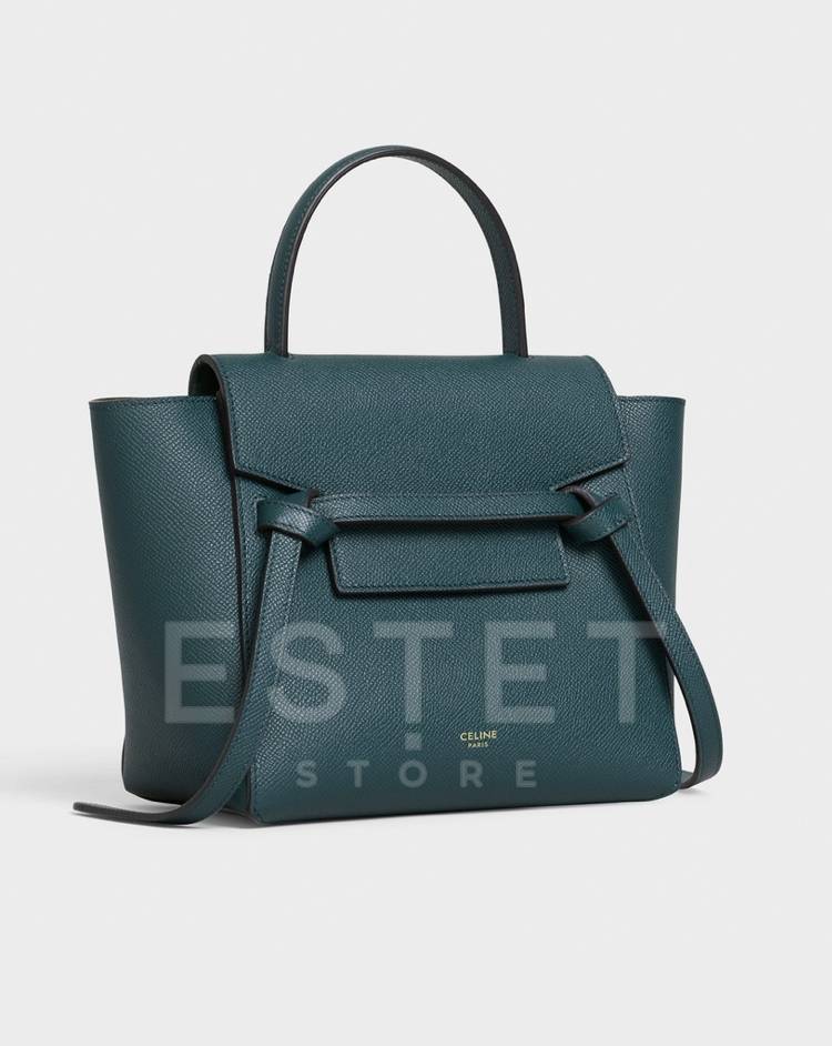 Сумка Celine Nano Belt Bag Темно-зеленая