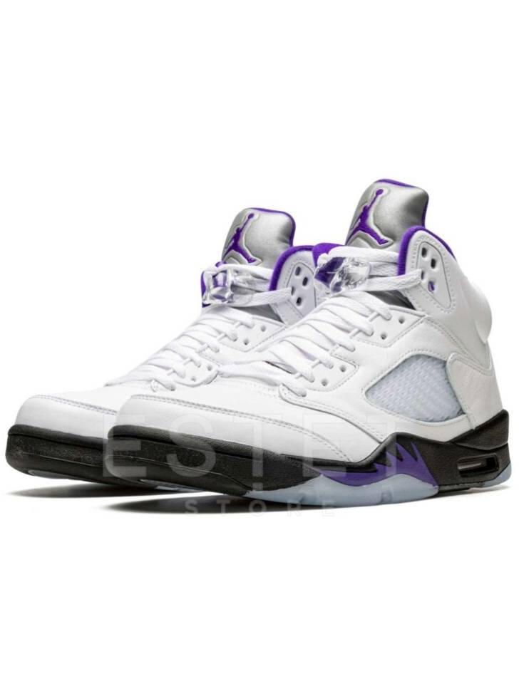 Кроссовки Nike Air Jordan 5 Retro Dark Concord White Белые