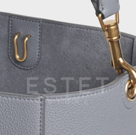 Сумка Celine Sangle Bucket Bag Сизая