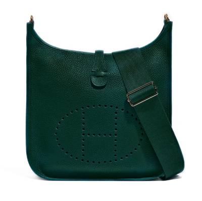 Сумка Hermes Evelyne Темно-зеленая