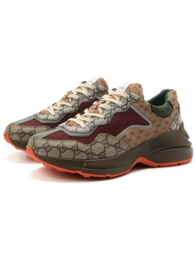 Кроссовки Gucci Rhyton Коричневые