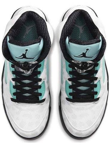 Кроссовки Nike Air Jordan 5 Retro Island Green Белые