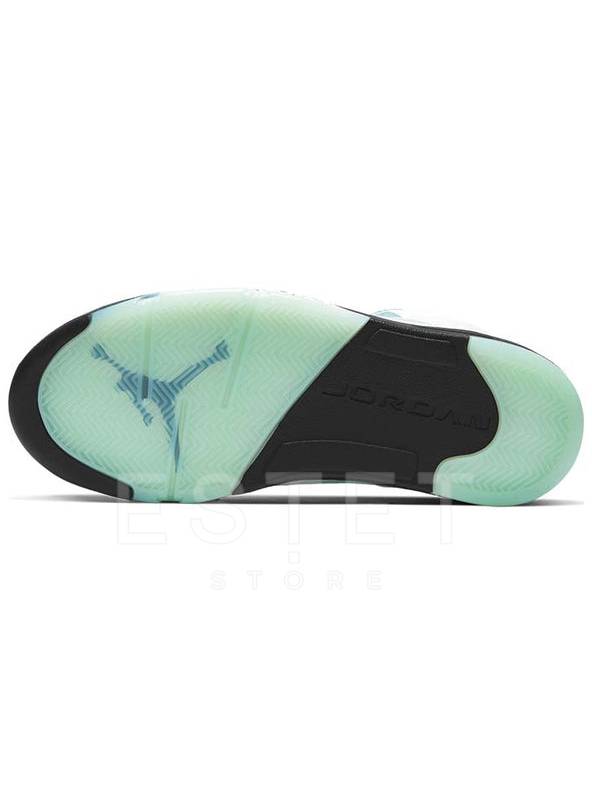 Кроссовки Nike Air Jordan 5 Retro Island Green Белые