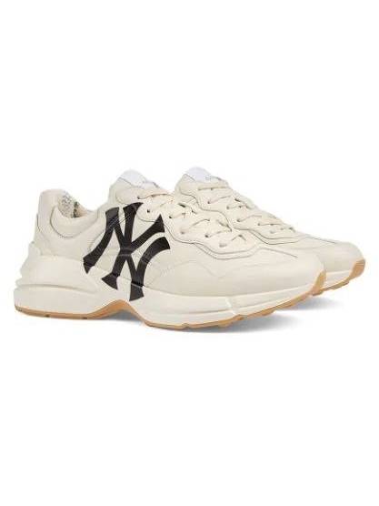 Кроссовки Gucci Rhyton Ny Yankees Бежевые