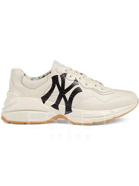 Кроссовки Gucci Rhyton Ny Yankees Бежевые