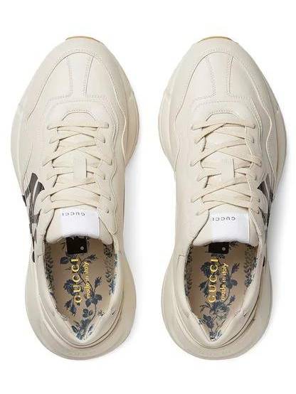 Кроссовки Gucci Rhyton Ny Yankees Бежевые