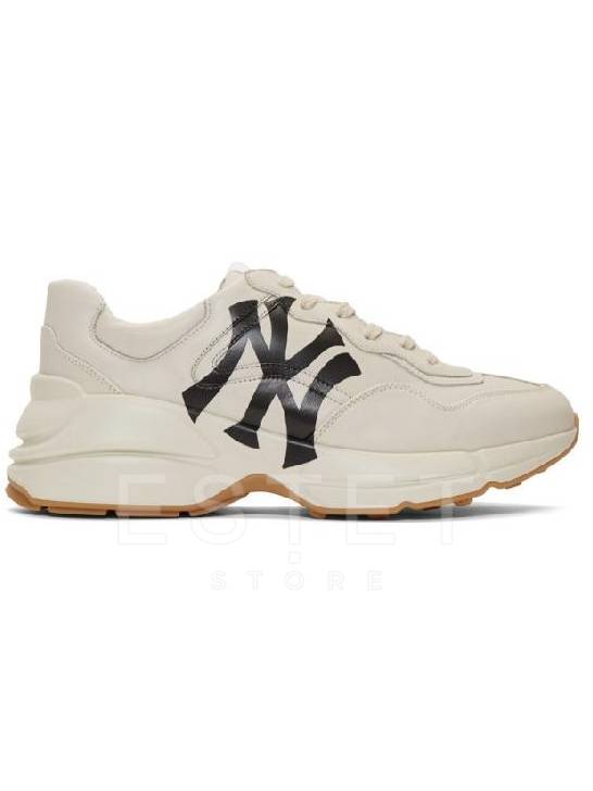 Кроссовки Gucci Rhyton Ny Yankees Бежевые
