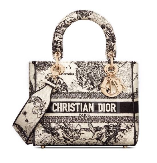 Сумка Dior Lady D-lite Кремовая