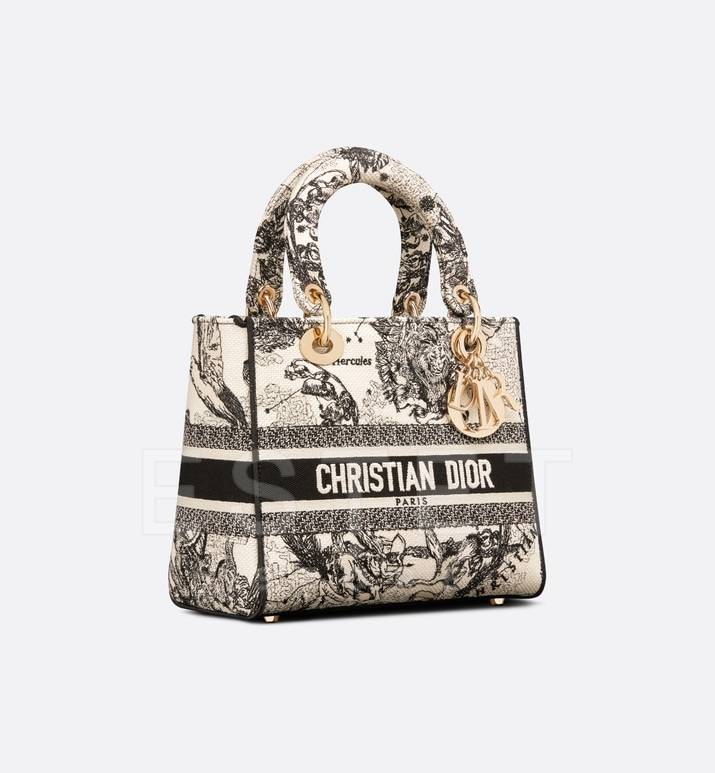 Сумка Dior Lady D-lite Кремовая