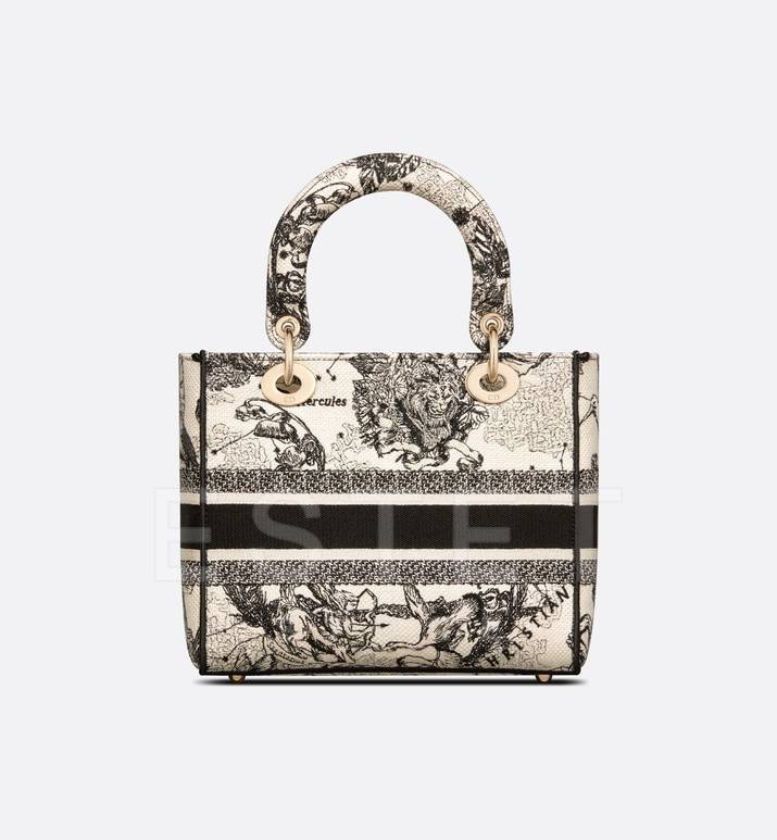 Сумка Dior Lady D-lite Кремовая