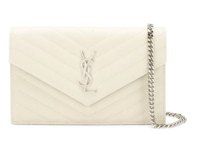 Сумка Saint Laurent Monogram Envelope Белая