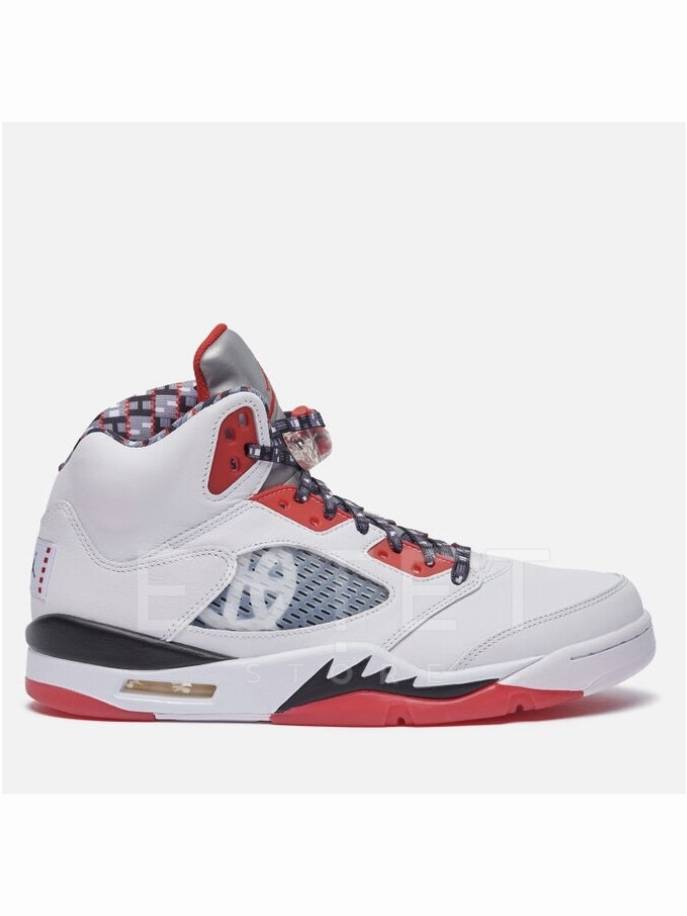 Кроссовки Nike Air Jordan 5 Retro Quai 54 Белые