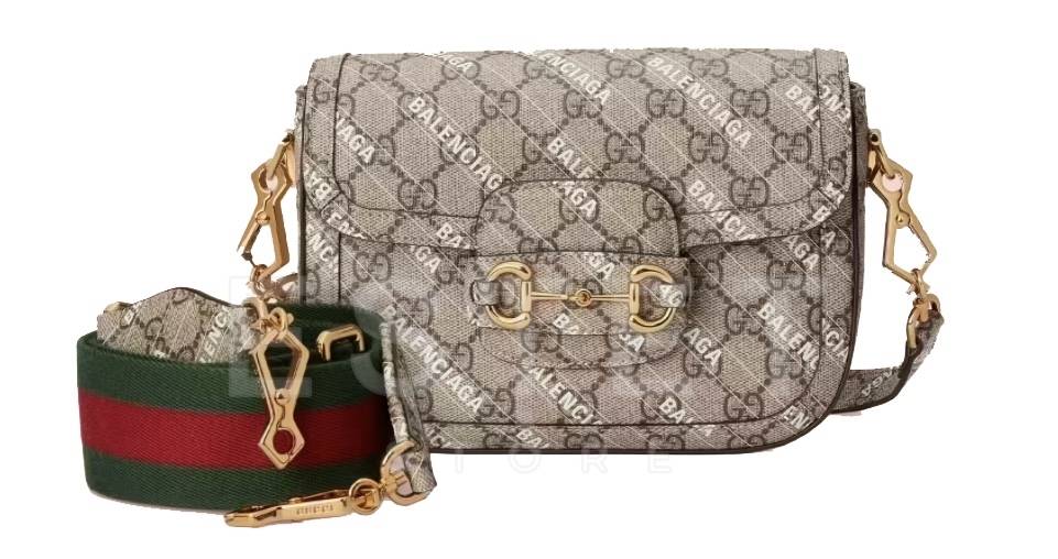 Сумка Gucci Horsebit 1955 The Hacker Project Бежевая