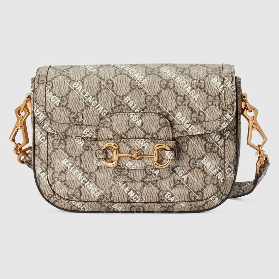 Сумка Gucci Horsebit 1955 The Hacker Project Бежевая