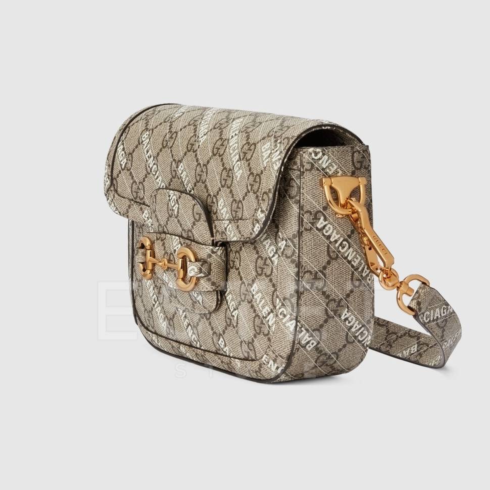 Сумка Gucci Horsebit 1955 The Hacker Project Бежевая
