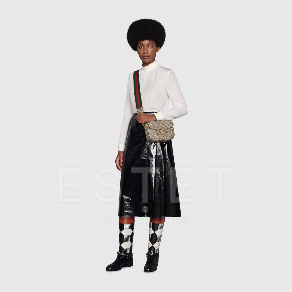 Сумка Gucci Horsebit 1955 The Hacker Project Бежевая