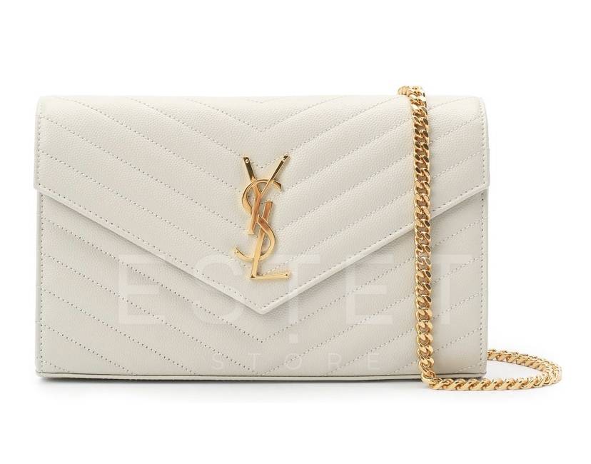 Сумка Saint Laurent Monogram Envelope Белая