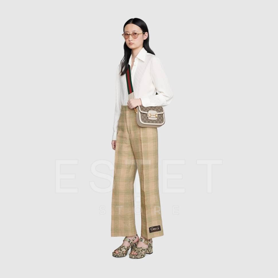 Сумка Gucci Horsebit 1955 Бежевая