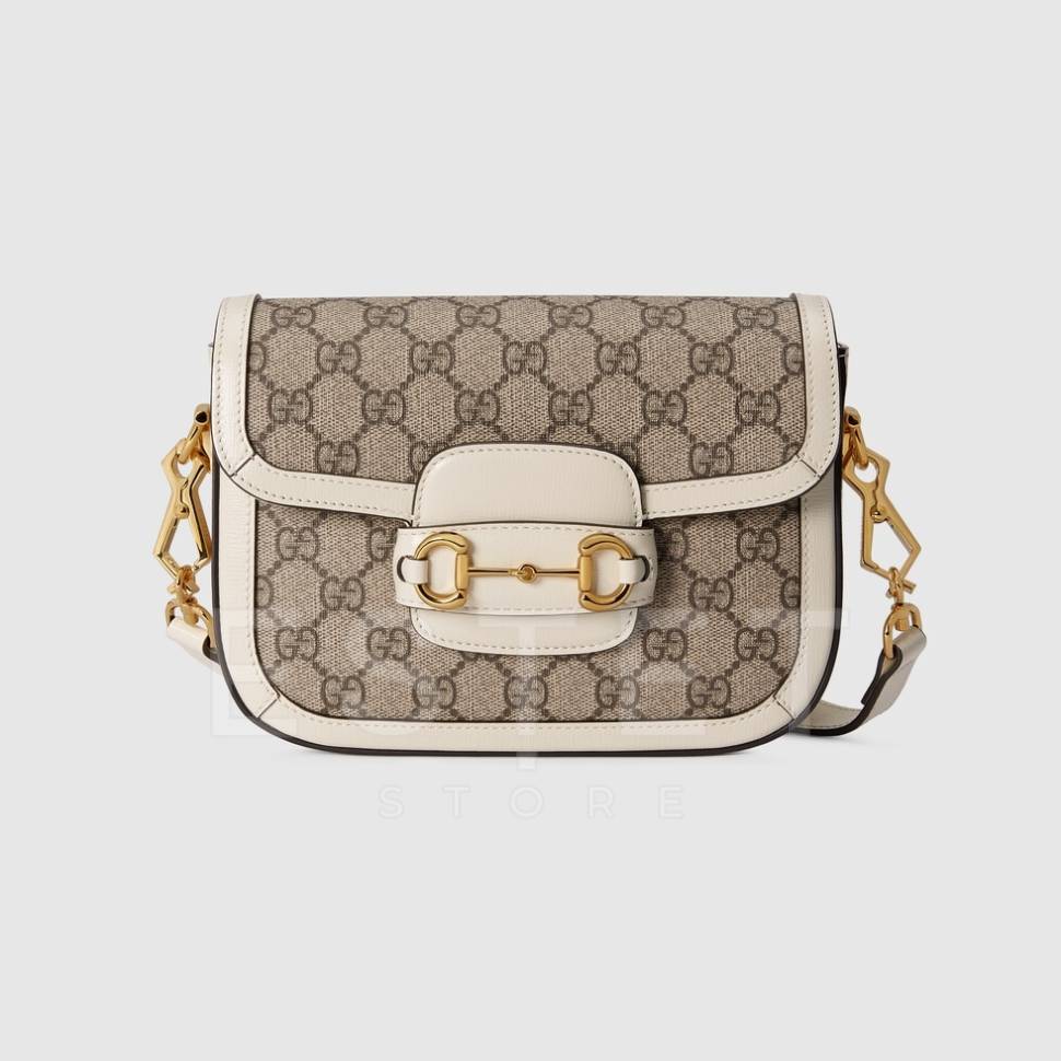 Сумка Gucci Horsebit 1955 Бежевая