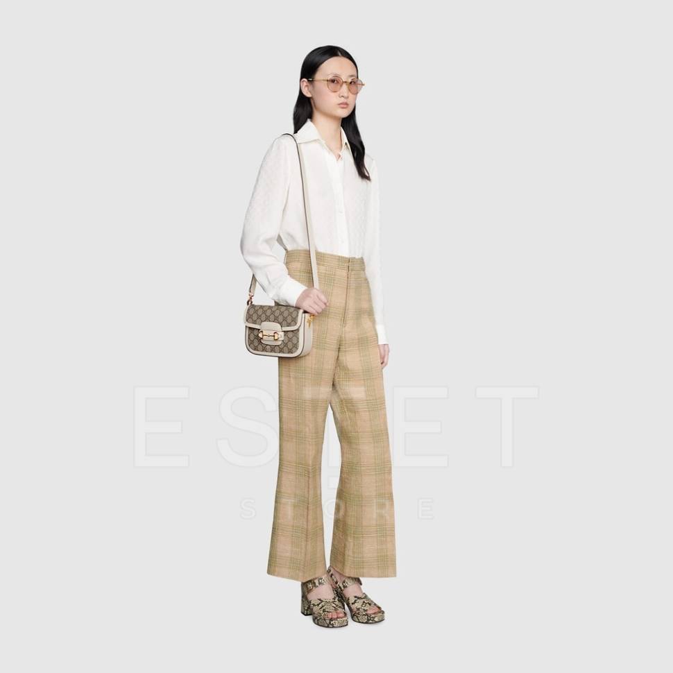 Сумка Gucci Horsebit 1955 Бежевая