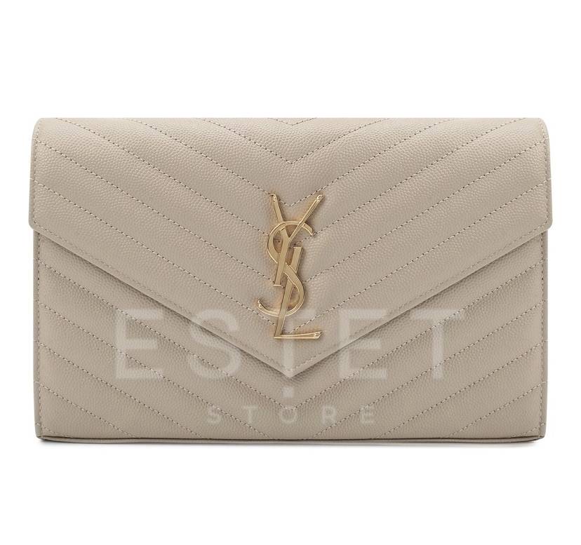 Сумка Saint Laurent Monogram Envelope Бежевая