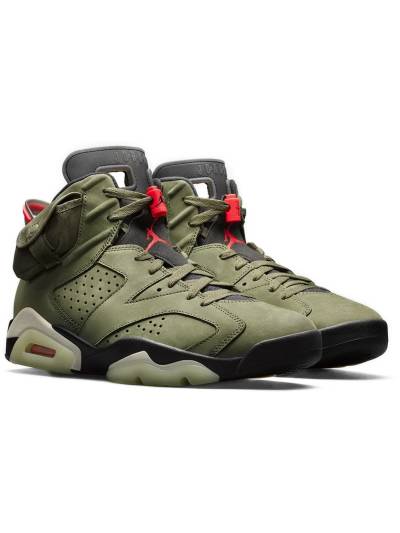 Кроссовки Nike Air Jordan 6 Retro Travis Scott Темно-зеленые