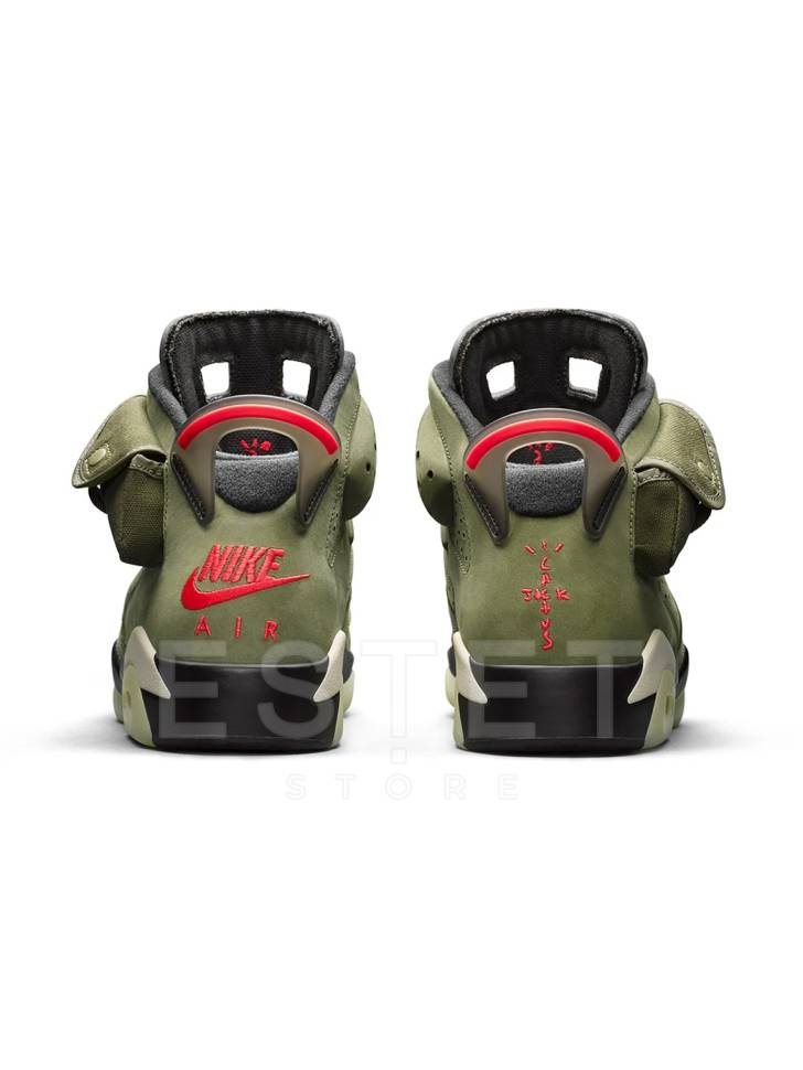 Кроссовки Nike Air Jordan 6 Retro Travis Scott Темно-зеленые