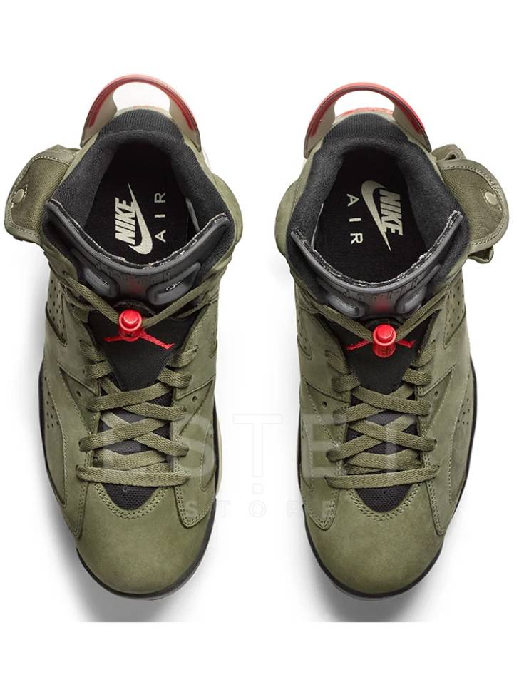 Кроссовки Nike Air Jordan 6 Retro Travis Scott Темно-зеленые