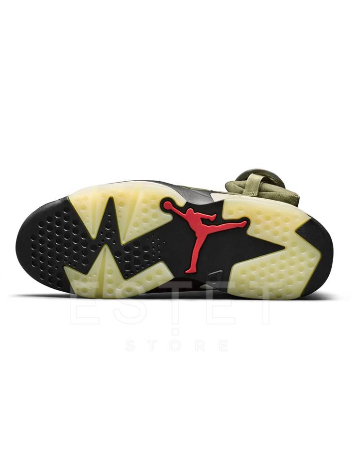 Кроссовки Nike Air Jordan 6 Retro Travis Scott Темно-зеленые