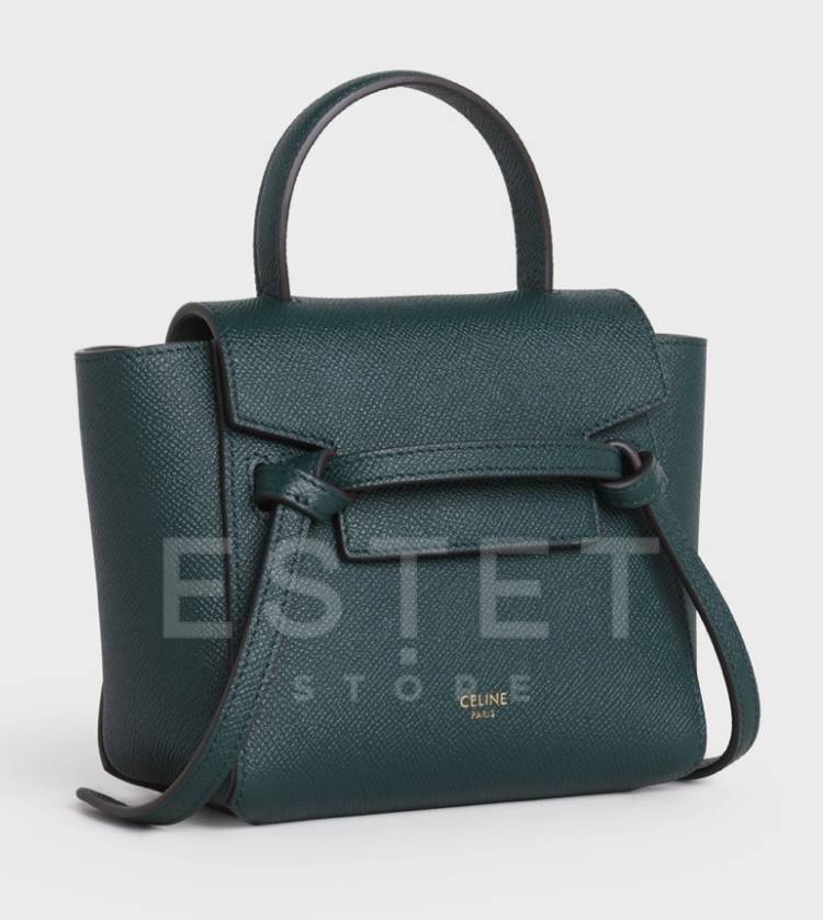 Сумка Celine Pico Belt Bag Темно-зеленая