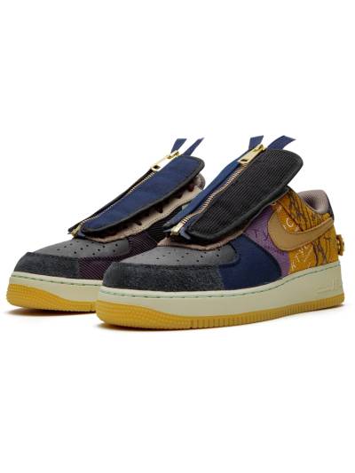 Кроссовки Nike Air Force 1 X Cactus Jack Коричнево-бежевые