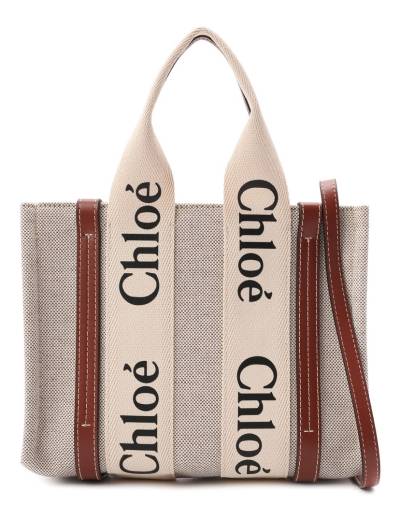 Сумка Chloé Woody Mini Бежевая