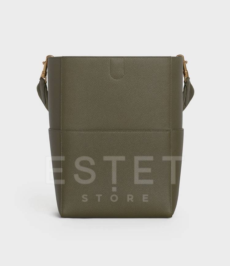 Сумка Celine Sangle Bucket Bag Оливковая