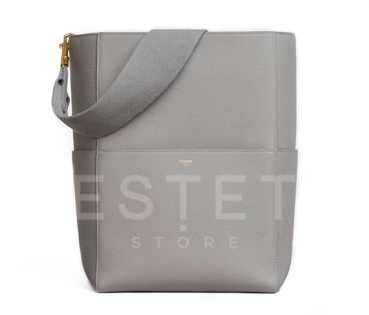 Сумка Celine Sangle Bucket Bag Серая