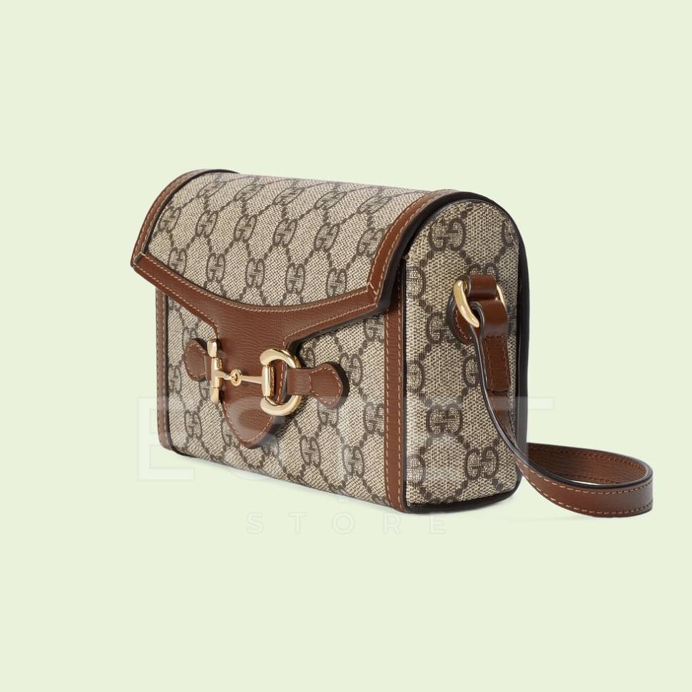 Сумка Gucci Horsebit 1955 Бежевая