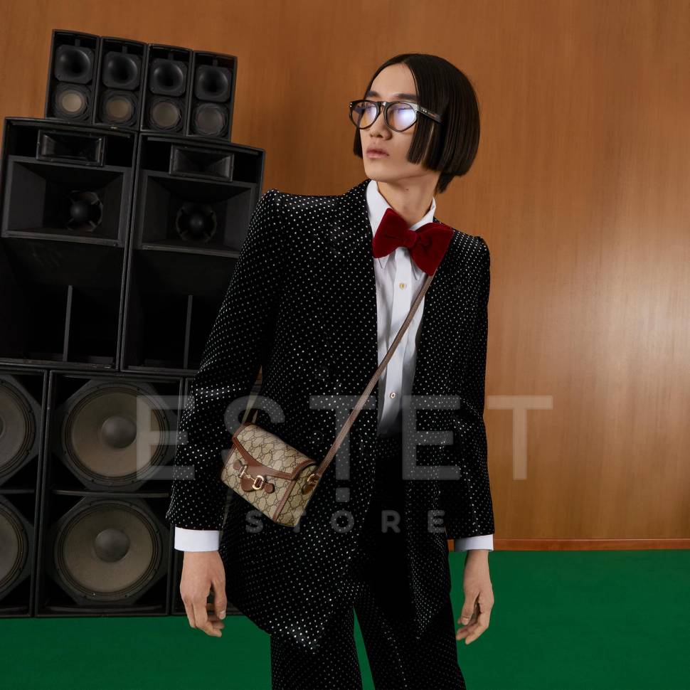 Сумка Gucci Horsebit 1955 Бежевая