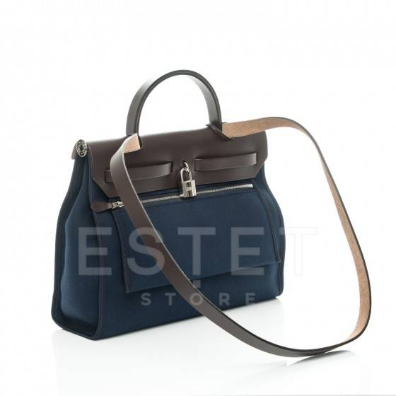 Сумка Hermes Herbag Zip 31 Темно-синяя