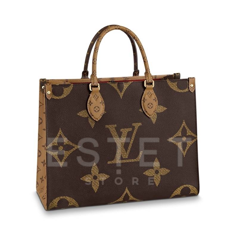 Сумка Louis Vuitton Onthego Mm Коричнево-бежевая